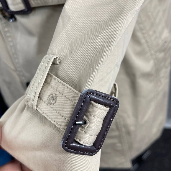 Trench Coat Classic Banana Republic Limonta Women's Sz SP Small Khaki 100 Cotton - Picture 7 of 11